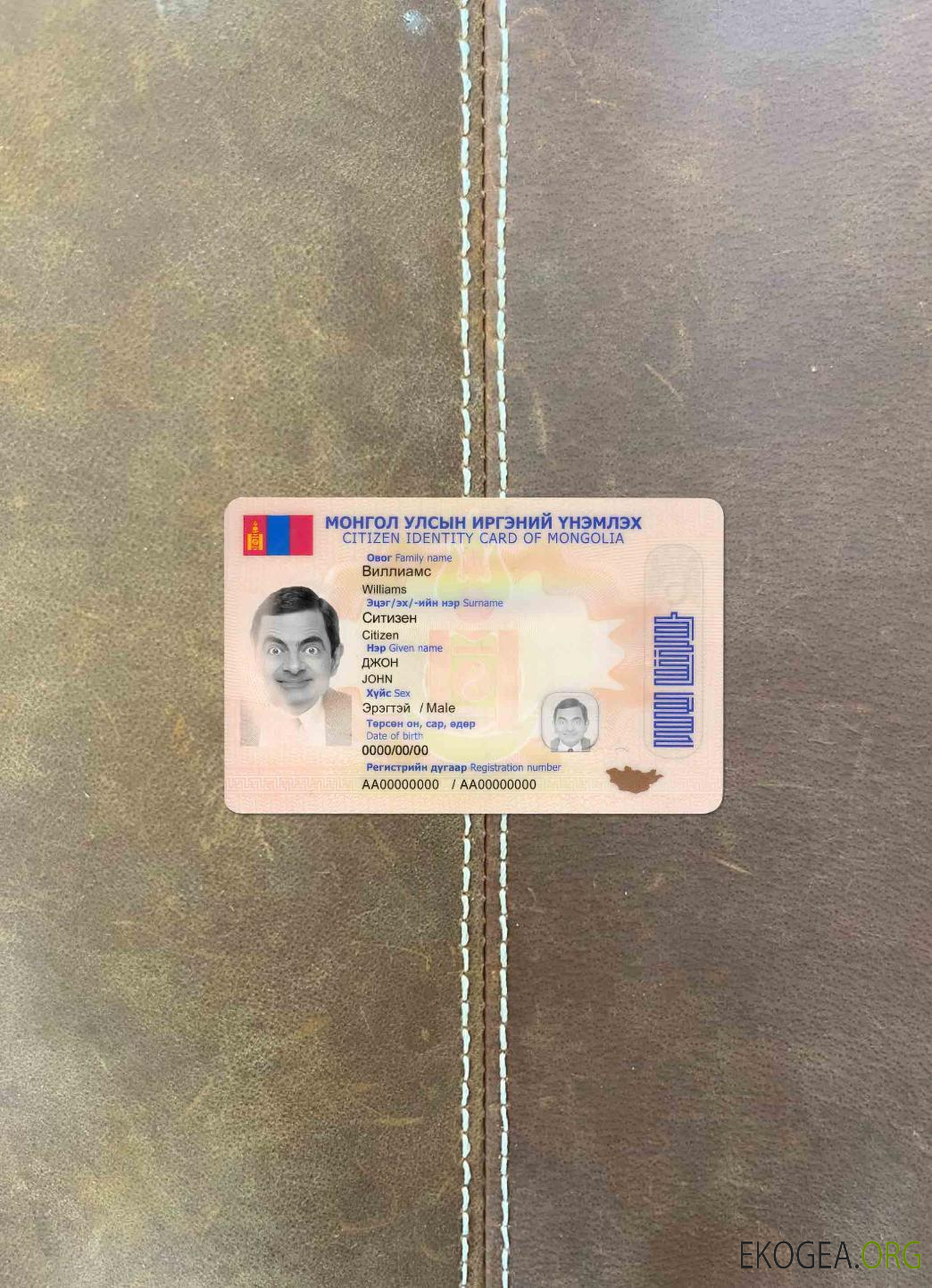 Photolook d'identité de Mongolie AVANT